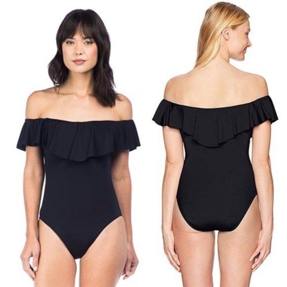 Trina Turk Other - Trina Turk Womens Key Solids Off Shoulder Swimsuit